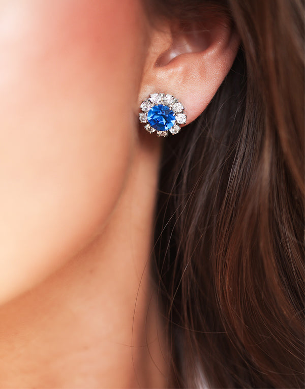 Deep Blue Swarovski Studs